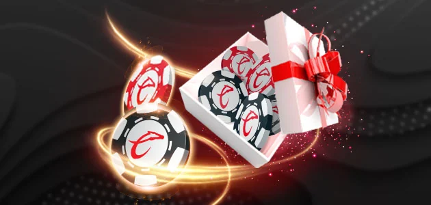 Fichas de Caliente Casino en una caja de regalo
